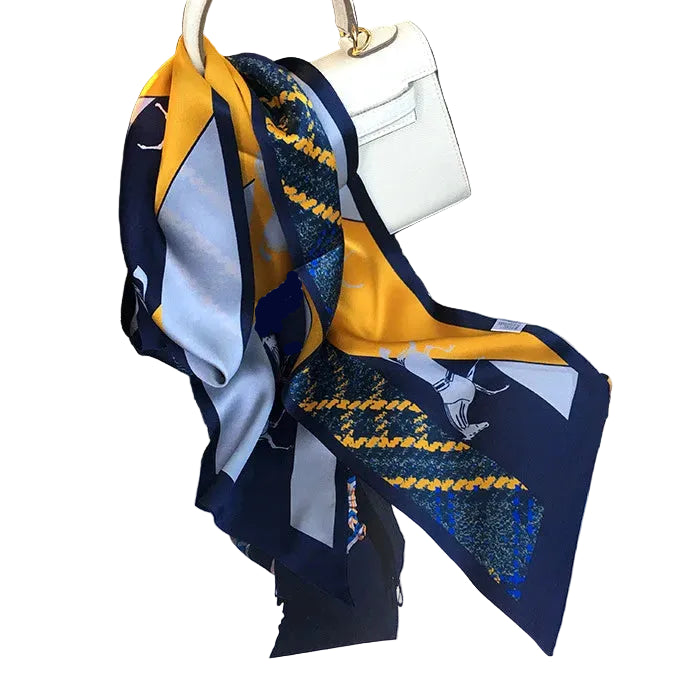 100% Premium Mulberry Silk Two-ayers Reversible Chic Scarves
