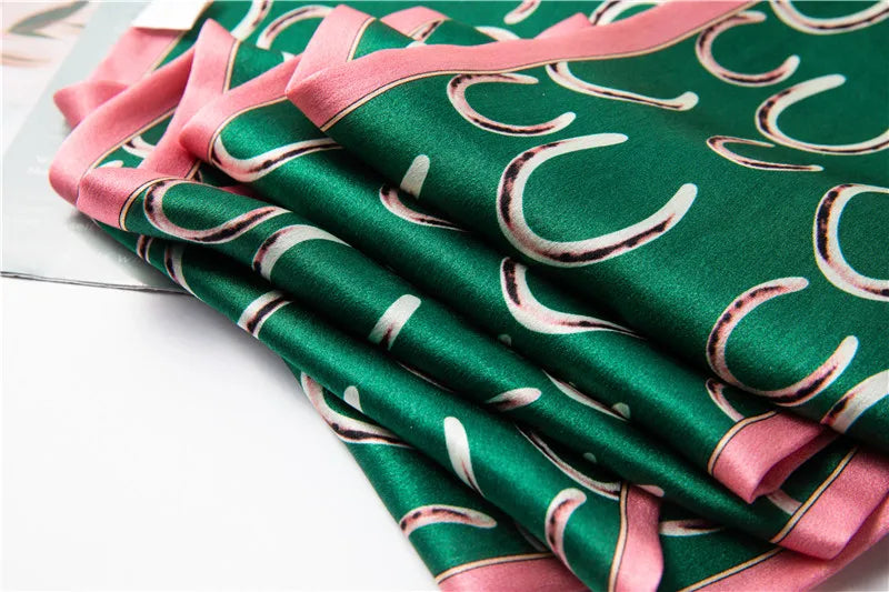 100% Premium Mulberry Silk Two-ayers Reversible Chic Scarves
