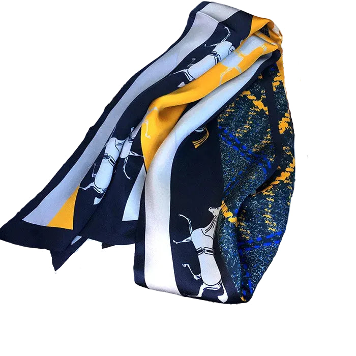 100% Premium Mulberry Silk Two-ayers Reversible Chic Scarves