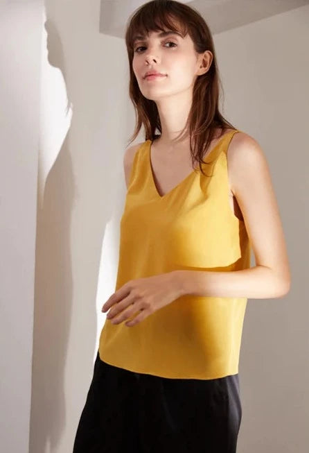100% Silk Pure Mulberry Silk V Neck Camisole