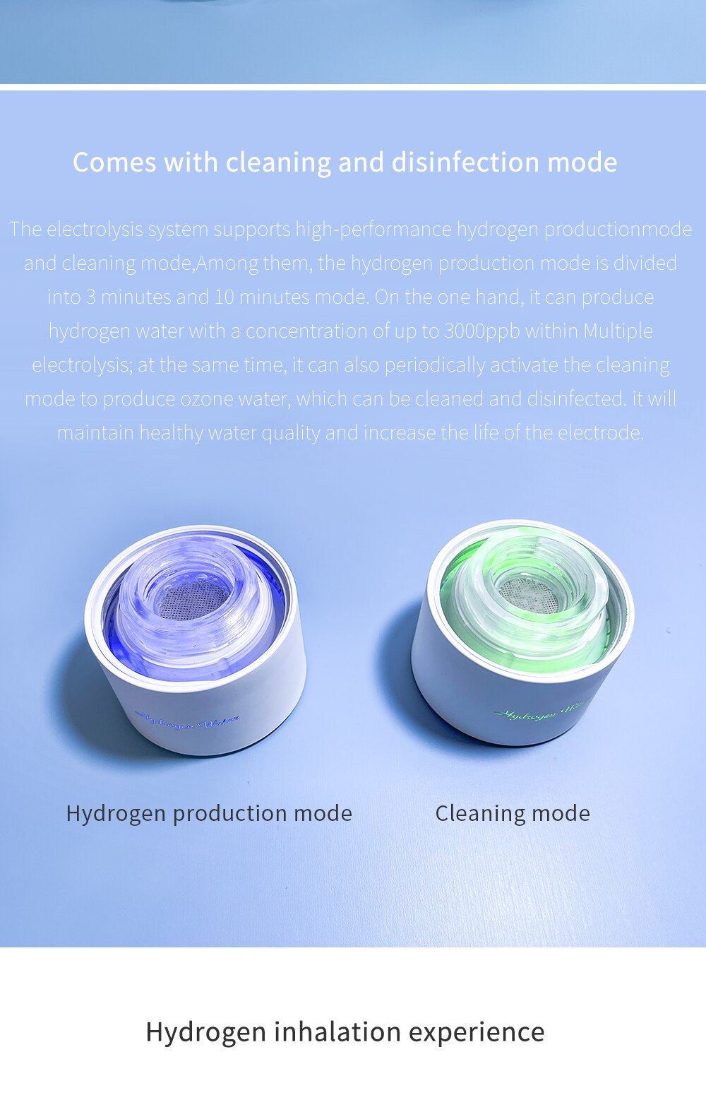 Powerful Antioxidant: SPE & Amp; PEM Hydrogen Water Generator - 380ML Glass Water Bottle