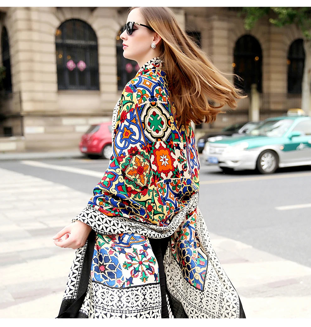100% Fine Merino Wool Elegant Attractive Soft Warm Women Shawl/Scarf