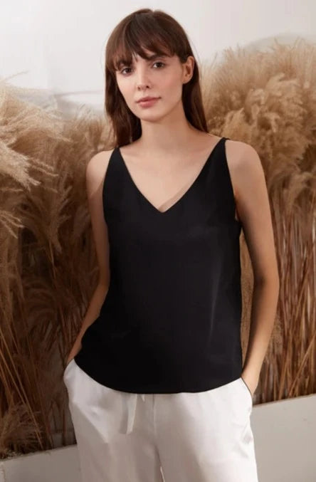 100% Silk Pure Mulberry Silk V Neck Camisole