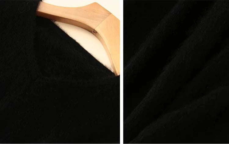 100% Premium Mink Wool Knitted Warm Women Sweater