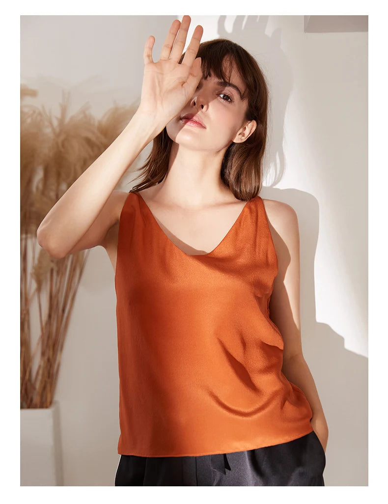 100% Silk Pure Mulberry Silk V Neck Camisole