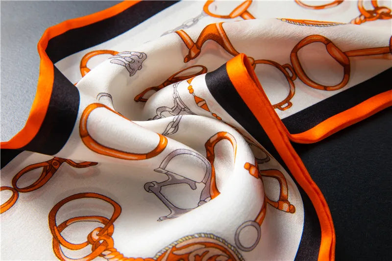 100% Premium Mulberry Silk Two-ayers Reversible Chic Scarves