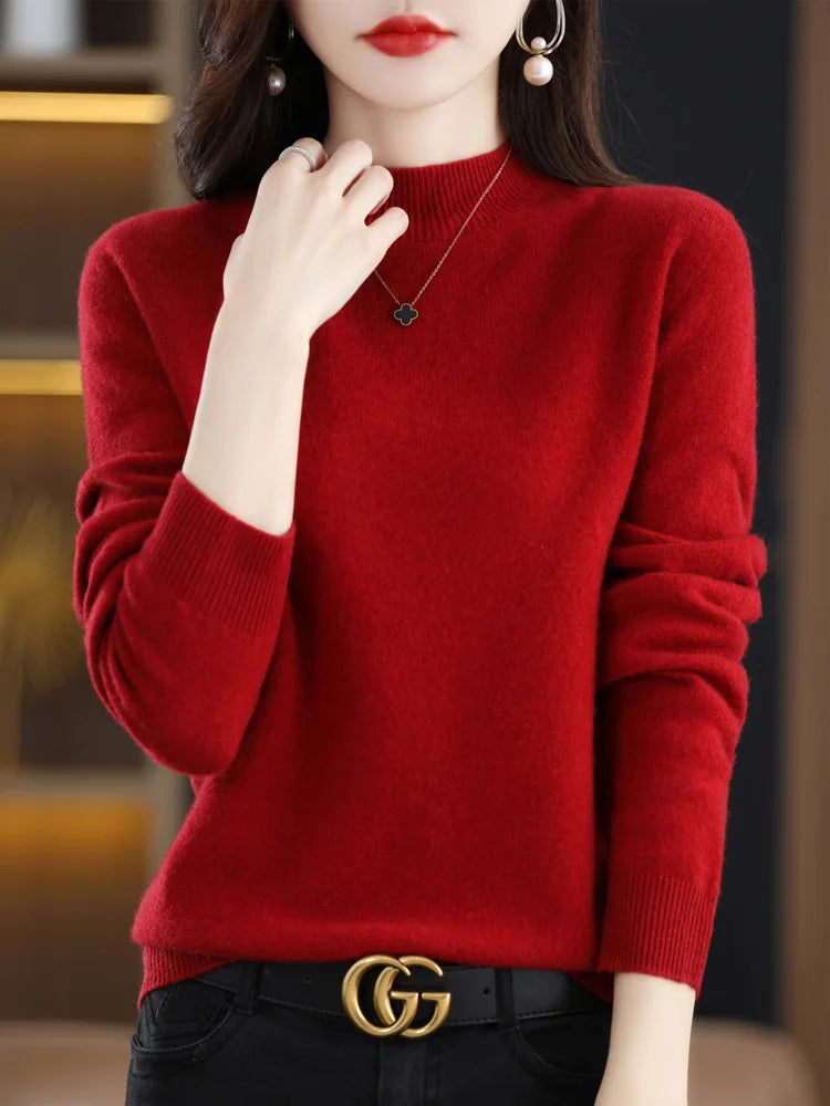 100% Australian Merino Wool Classic Warm Women's Sweater