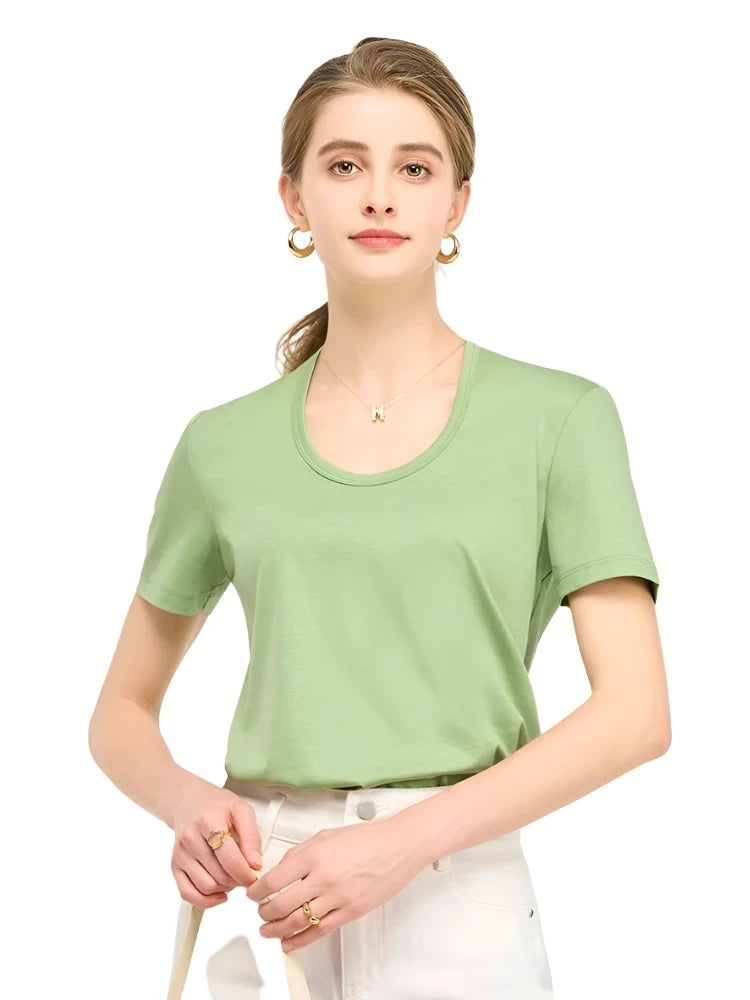 Silk-Cotton-Modal Blend Premium Women's T-Shirt