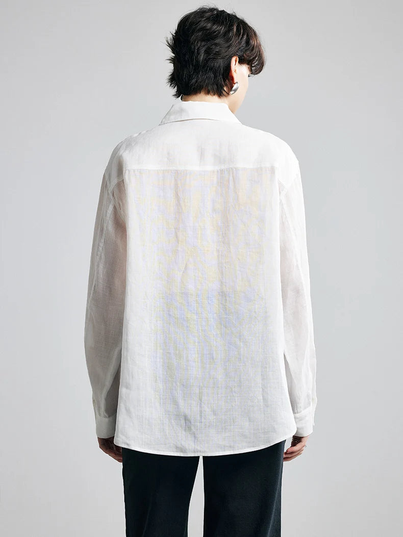 100% Premium Ramie Women's Loose Shirt