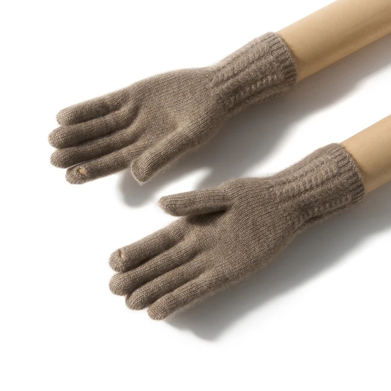 100% Premium Cashmere Classic Touchscreen Gloves