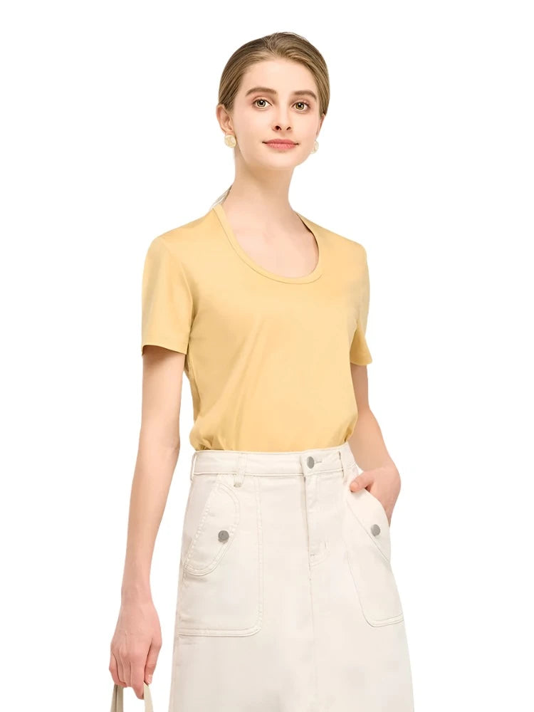 Silk-Cotton-Modal Blend Premium Women's T-Shirt