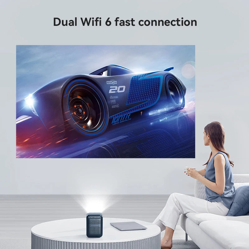 Premium AI Integrated 1080p Full Hd Android 9.0 Mini Wifi Portable Home Smart Projector Theater