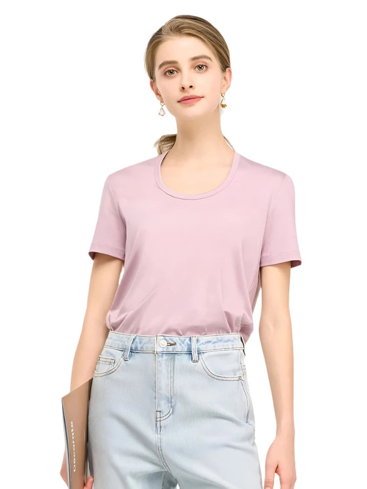Silk-Cotton-Modal Blend Premium Women's T-Shirt