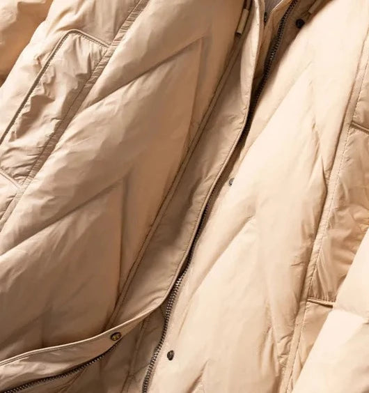 Premium White Duck Down Warm Oversize Hooded Parka
