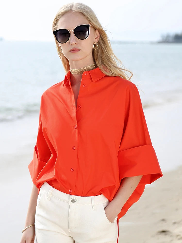 100% Premium Cotton Oversize Chic Shirt