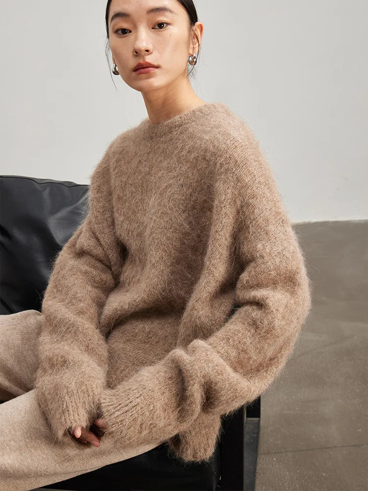 Super Warm Oversize Alpaca Wool Women's Sweater