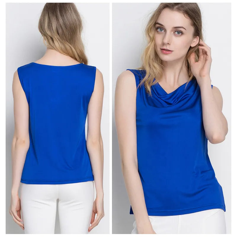 Pure Mulberry Silk Cowl Neckline Top