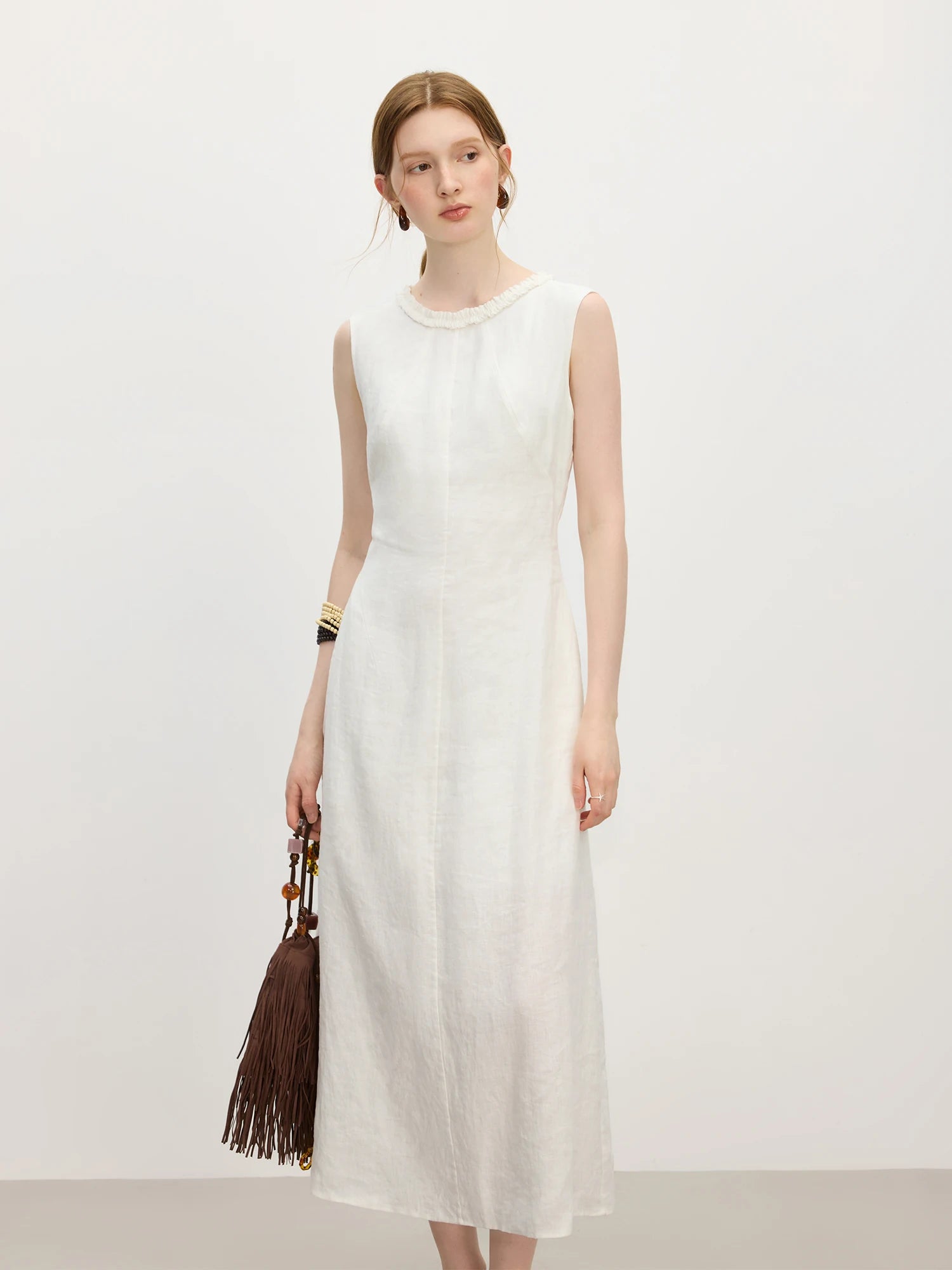 ivory linen maxi dress Ivory Journey Linen Maxi Dress
