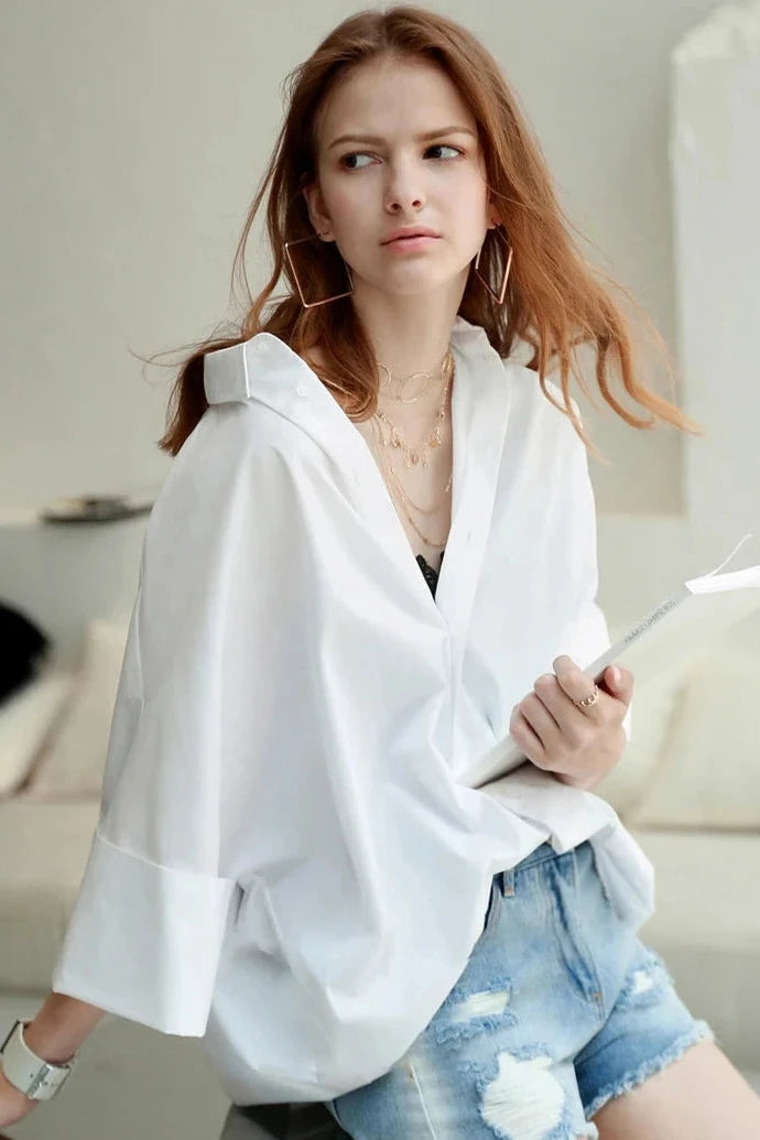 100% Premium Cotton Oversize Chic Shirt