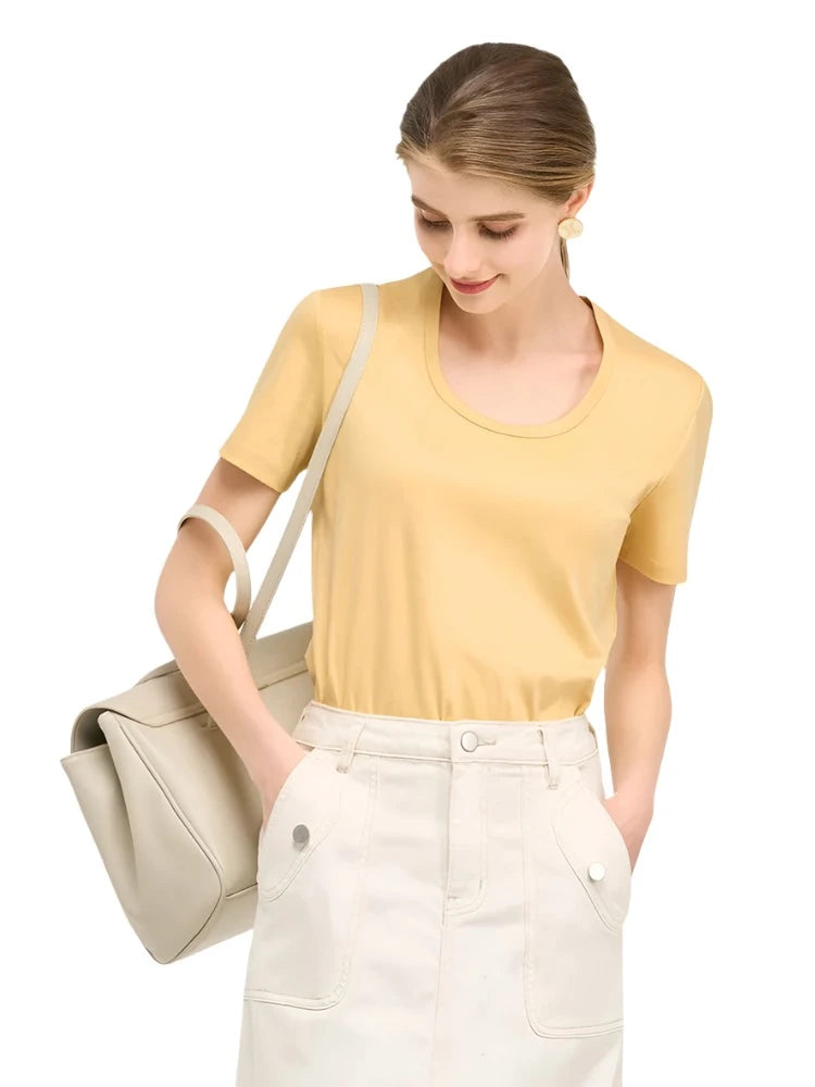 Silk-Cotton-Modal Blend Premium Women's T-Shirt