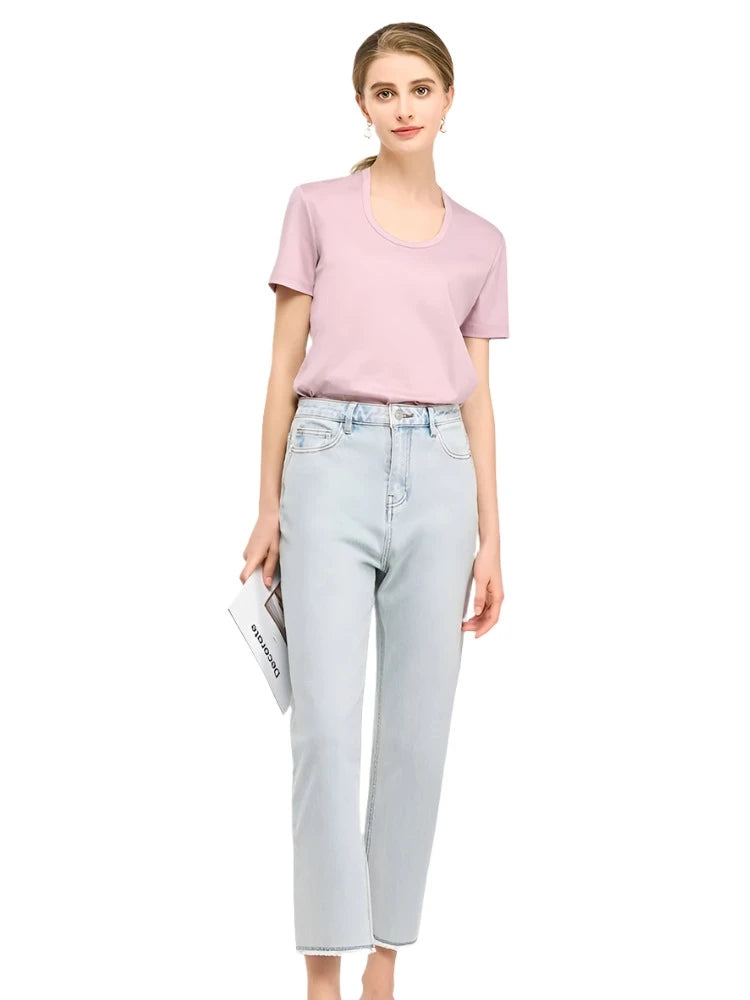 Silk-Cotton-Modal Blend Premium Women's T-Shirt