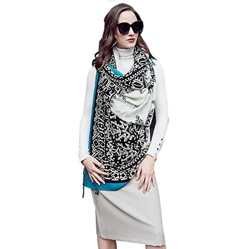 100% Fine Merino Wool Elegant Attractive Soft Warm Women Shawl/Scarf