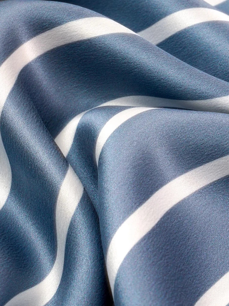 100% Pure Premium 20.8MM Mulberry Silk Women Striped Shirt