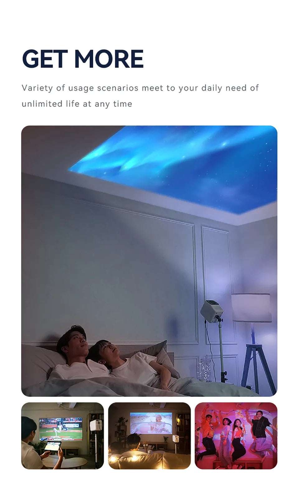 Premium AI Integrated 1080p Full Hd Android 9.0 Mini Wifi Portable Home Smart Projector Theater