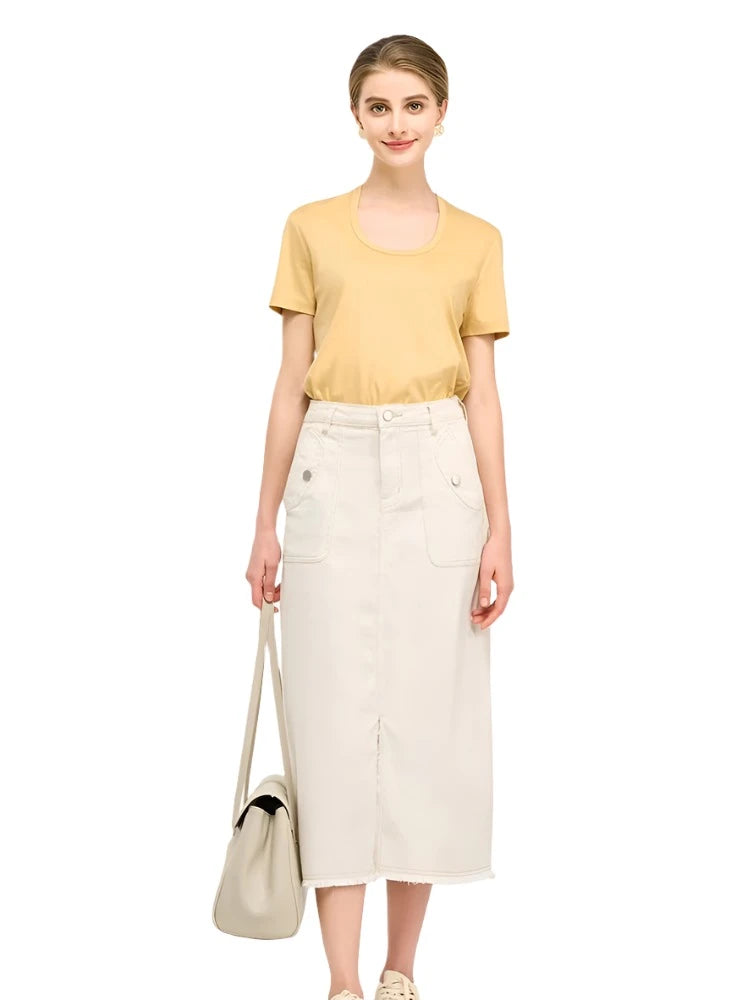 Silk-Cotton-Modal Blend Premium Women's T-Shirt