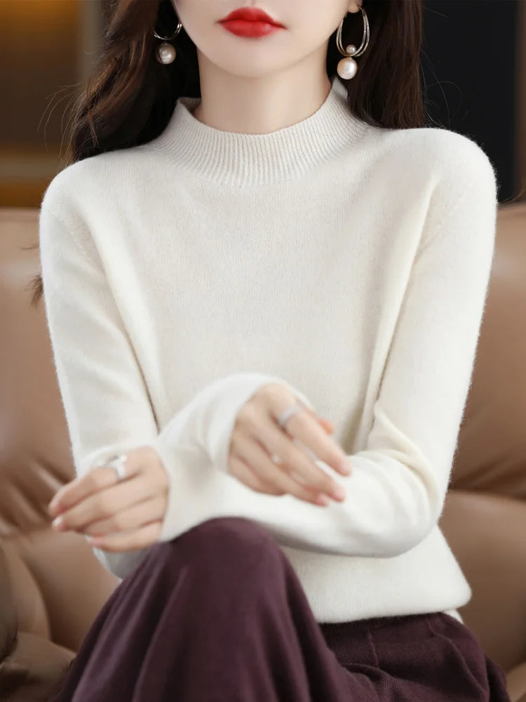 100% Australian Merino Wool Classic Warm Women's Sweater