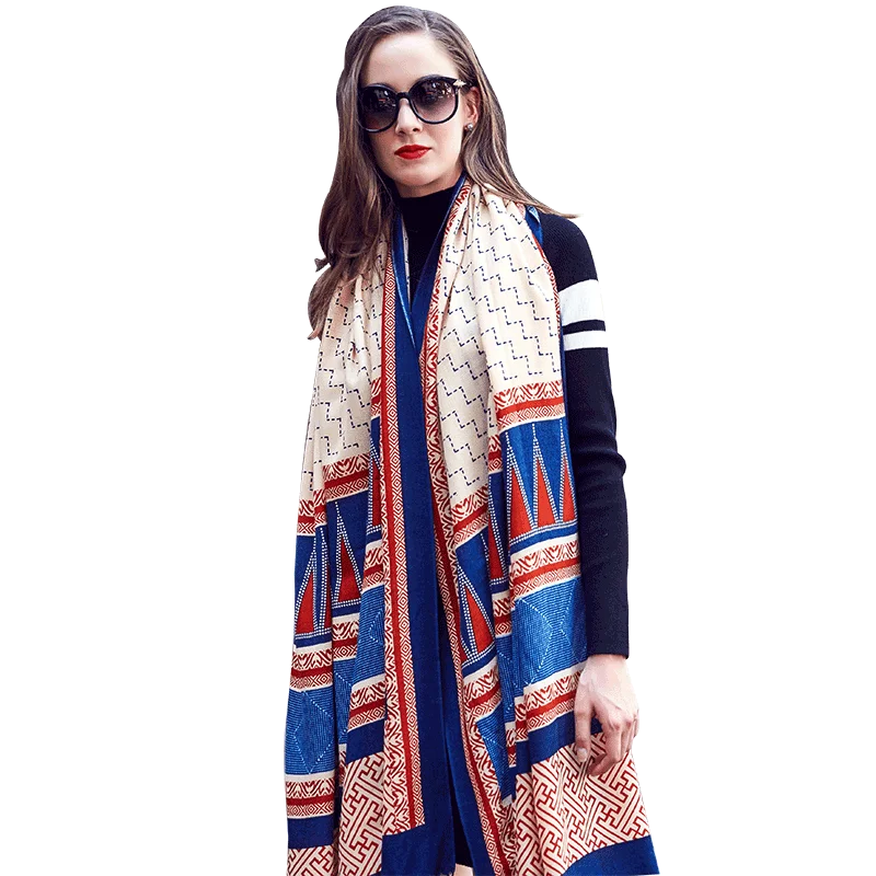 100% Fine Merino Wool Elegant Attractive Soft Warm Women Shawl/Scarf
