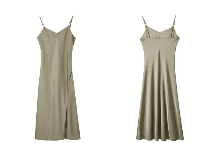 Elegant V Neck Side Slit Sexy Party Dress