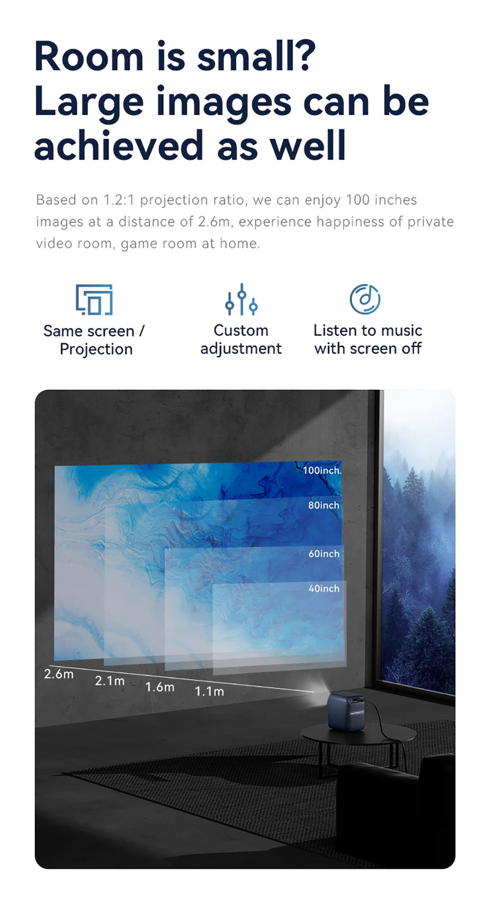 Premium AI Integrated 1080p Full Hd Android 9.0 Mini Wifi Portable Home Smart Projector Theater