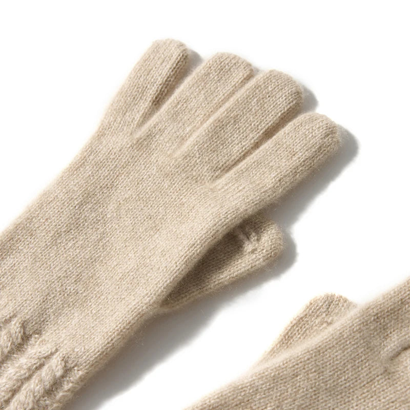100% Premium Cashmere Classic Touchscreen Gloves