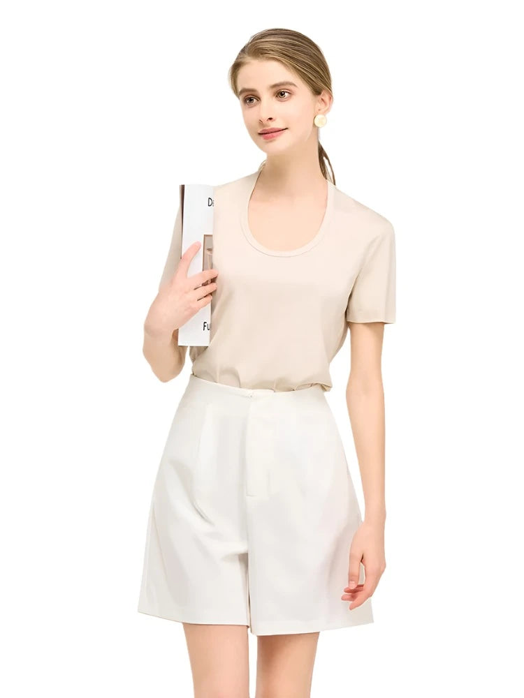 Silk-Cotton-Modal Blend Premium Women's T-Shirt