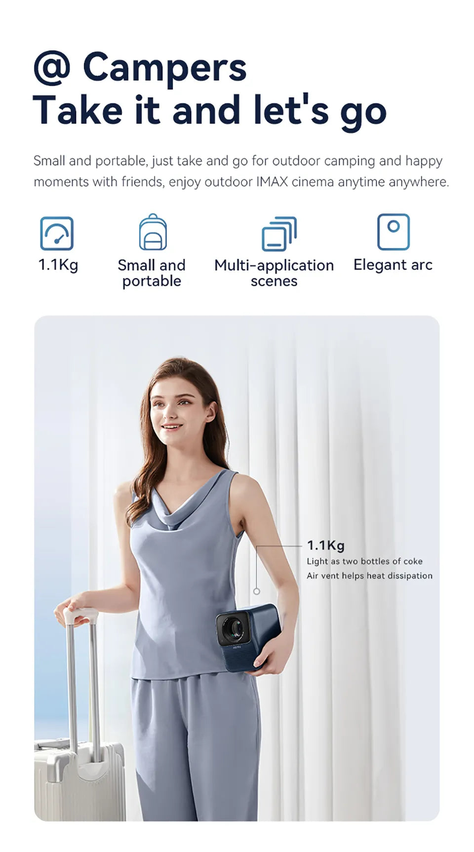 Premium AI Integrated 1080p Full Hd Android 9.0 Mini Wifi Portable Home Smart Projector Theater