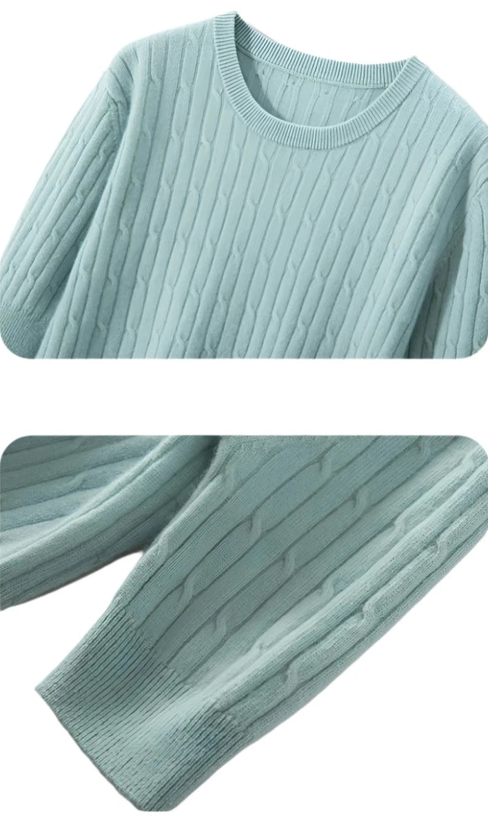 100% Cashmere Short-Sleeve Crewneck Sweater