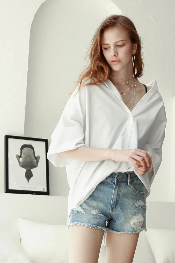 100% Premium Cotton Oversize Chic Shirt