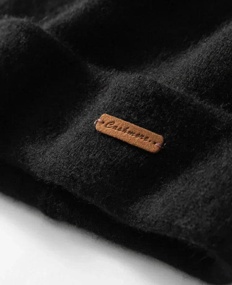 100% Cashmere Two Layers Unisex Classic Beanie Hat