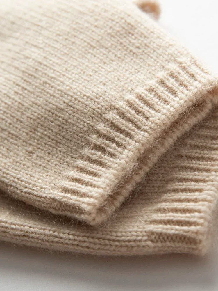100% Premium Goat Cashmere Handmade Fingerless Gloves