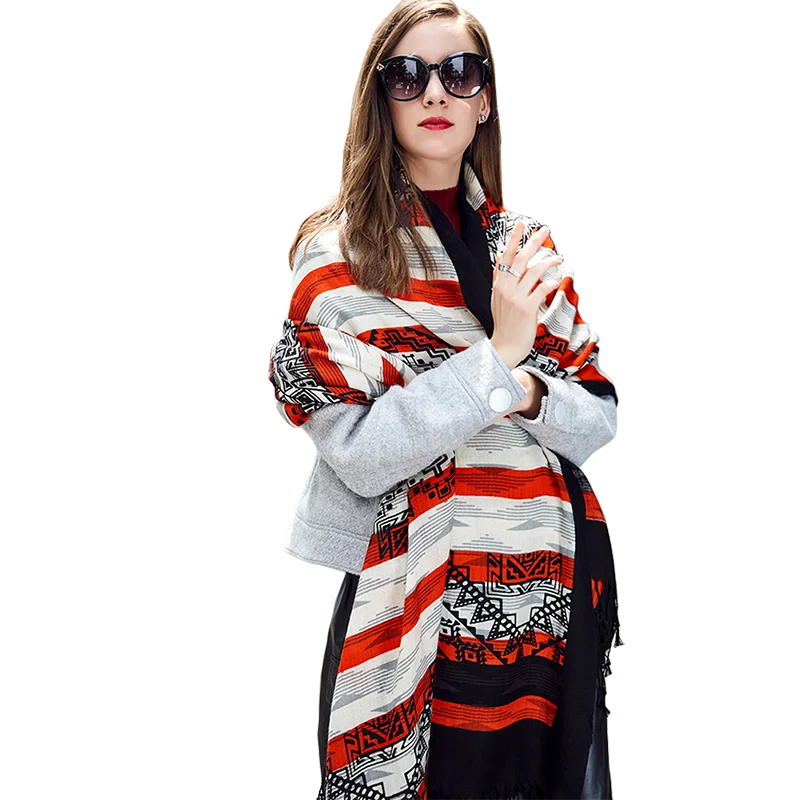 100% Fine Merino Wool Elegant Attractive Soft Warm Women Shawl/Scarf