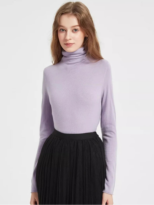 100% Australian Merino Wool Soft Turtleneck Sweater