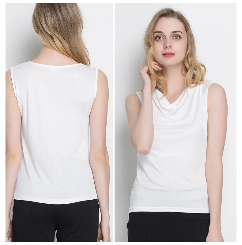 Pure Mulberry Silk Cowl Neckline Top