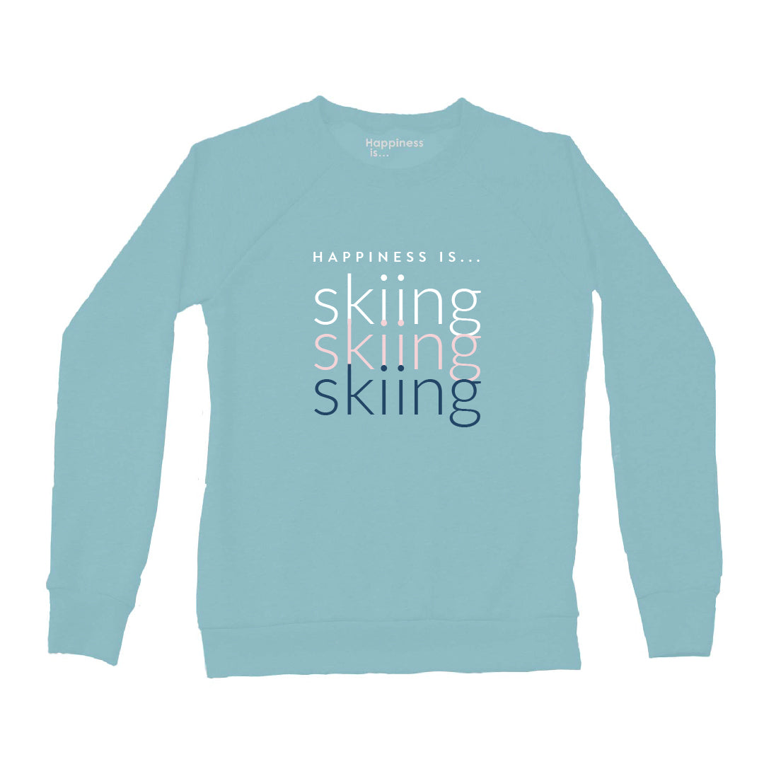 Women's Skiing Skiing Skiing Crew Sweatshirt, Teal
