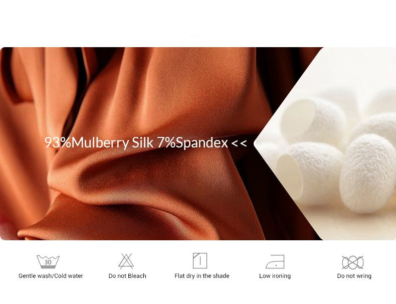 Pure Mulberry Silk Bow Collar Women's Top