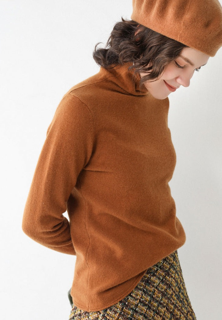 100 % Pure Wool High-Necked Sweater