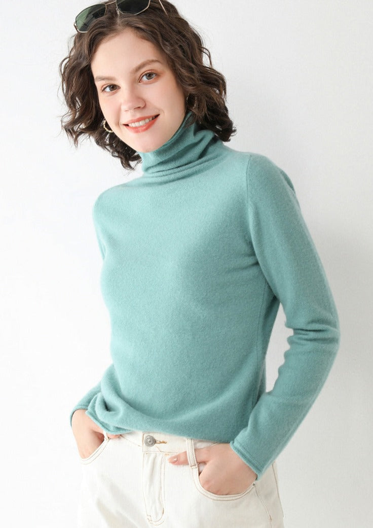 100 % Pure Wool High-Necked Sweater