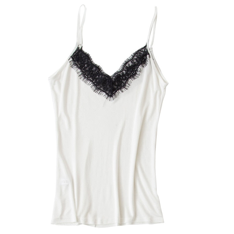 Premium Silk-Viscose Blend Lace Camisole