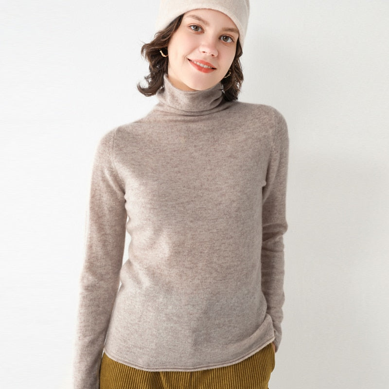 100 % Pure Wool High-Necked Sweater