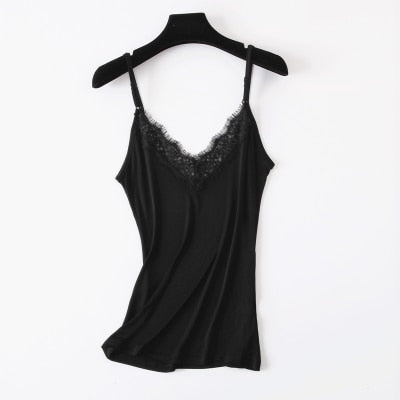 Premium Silk-Viscose Blend Lace Camisole